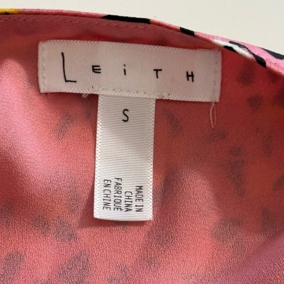 Leith Wrap Maxi Dress Long Sleeve Pink Leopard Print Size S - Picture 7 of 8